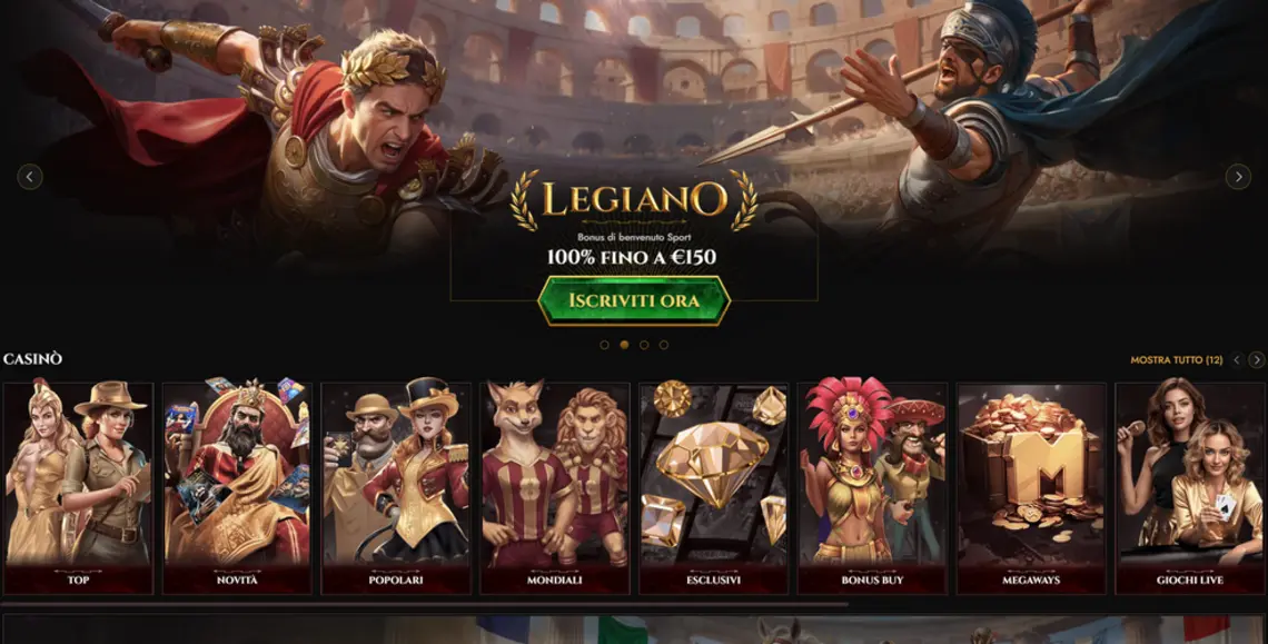 Legiano casino lobby